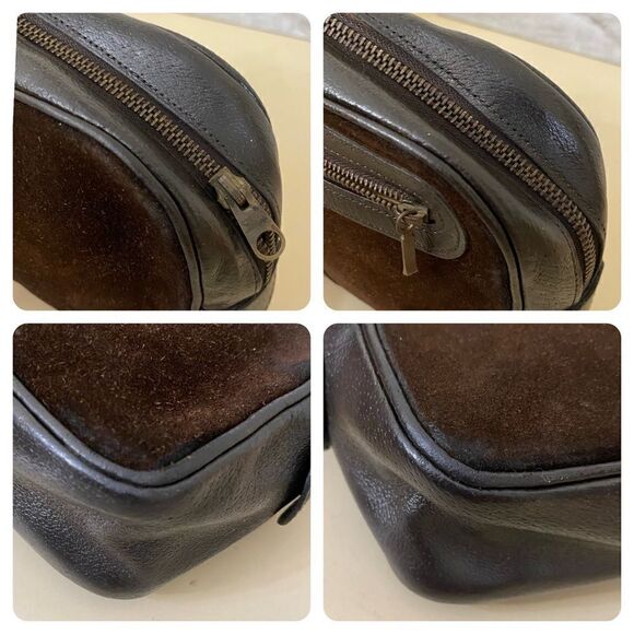 GUCCI Sherry line Suede Leather Clutch Bag 💼 Brown - Picture 10 of 16